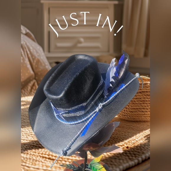Exclusive custom "All Black" Edition Dallas Cowboys original Cowboy hat - Picture 1 of 3